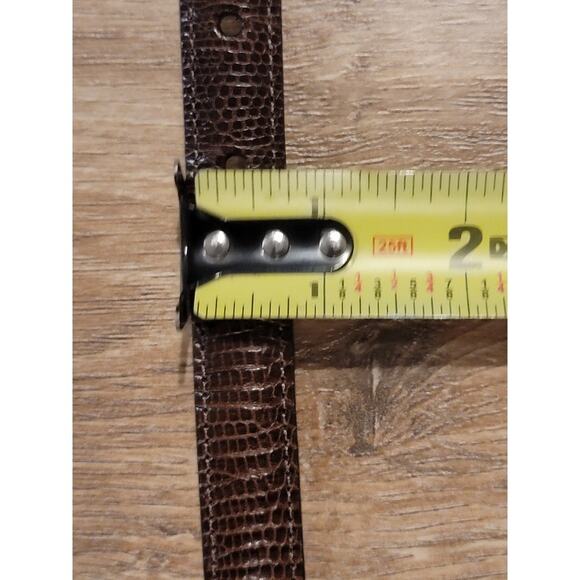 Brighton Belt Bundle Women's Sz M Brown Leather Silver Hardware Woven Textured - Picture 14 of 15